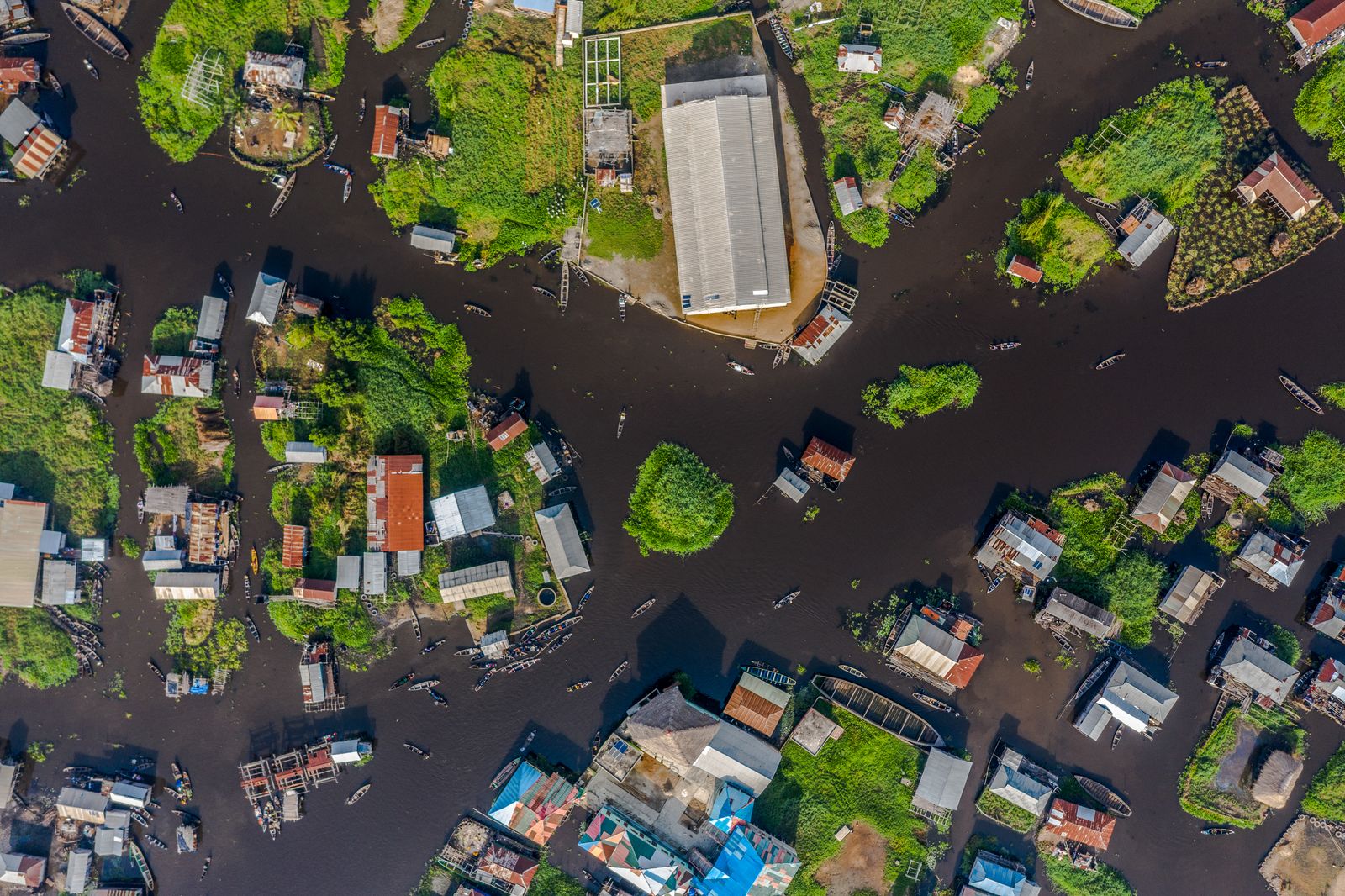Vue a&eacute;rienne de Ganvi&eacute; au B&eacute;nin